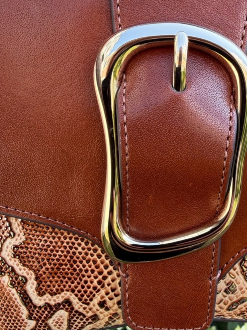 Brahmin Nerida multi Wailua snake embossed leather buckle shoulder bag NWT RARE - Picture 9 of 15